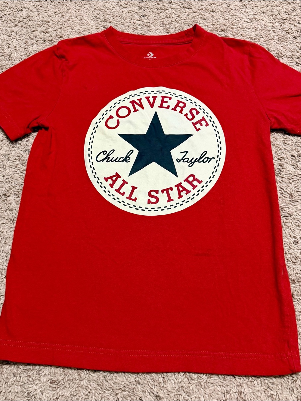 Converse Chuck Taylor All Star Red Graphic T-Shirt Youth S 8-10